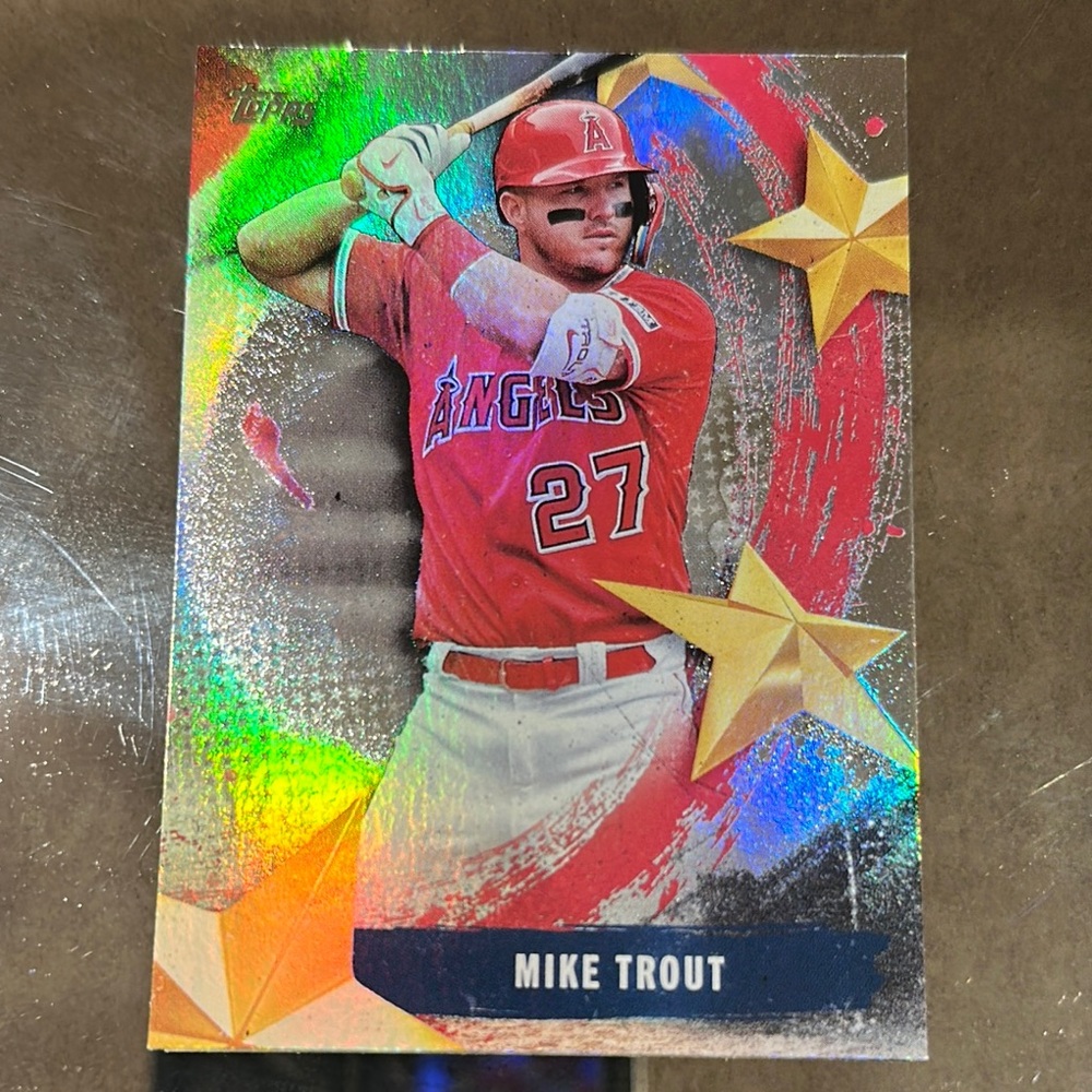 Topps Holographic Card with Red and Gold Accents